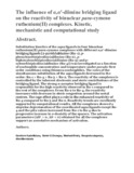 The influence of α,α′-diimine bridging ligand on the reactivity of binuclear para-cymene ruthenium(II) complexes. Kinetic, mechanistic and computational study.pdf.jpg