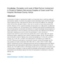 Knowledge, Perception and Level of Male Partner Involvement in Choice of Delivery Site among Couples at Coast Level Five Hospital, Mombasa County, Kenya.pdf.jpg