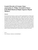 Genetic Diversity of Cowpea (Vigna unguiculata (L.) Walp.) Accession in Kenya Gene Bank Based on Simple Sequence Repeat Markers..pdf.jpg