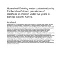 Household Drinking water contamination by Escherichia Coli and prevalence of diarrhoea in children under five years in Baringo County.pdf.jpg