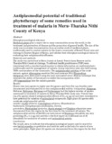 Antiplasmodial potential of traditional phytotherapy of some remedies used in treatment of malaria in Meru.pdf.jpg