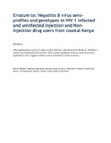 Erratum to Hepatitis B virus sero profiles and genotypes in HIV1 infected and uninfected injection and Non-injection drug users from coastal Kenya.pdf.jpg