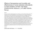 Effects of temperature and humidity and effectiveness of some selected antioxidants on lipid oxidation of fresh nile tilapia.pdf.jpg