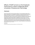 Effects of Staff Turnover on the Employee Performance of Work at Masinde Muliro University of Science and Technology.pdf.jpg