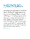 PATTERNS OF SUSCEPTIBILITY TESTING OF ANTITUBERCULOSIS DRUGS AMONG PATIENTS ATTENDING TUBERCLOSIS CLINIC IN KAKAMEGA TEACHING AND REFERALL HOPITAL KENYA.pdf.jpg