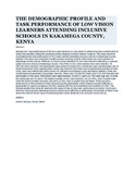 THE DEMOGRAPHIC PROFILE AND TASK PERFORMANCE OF LOW VISION LEARNERS ATTENDING INCLUSIVE SCHOOLS IN KAKAMEGA COUNTY.pdf.jpg